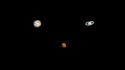 _Planeten Jupiter Saturnus en Mars